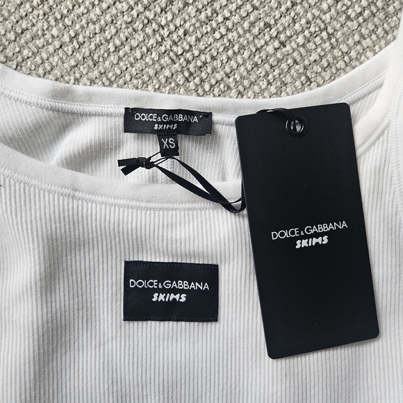 White Ribbed Tank Top - Picture 6 of 8